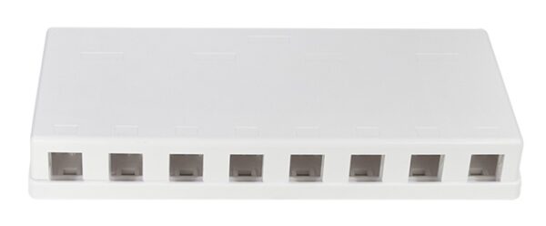 Produktbild MVT 200 162  -  Aufputz-Leergehäuse für 8 Keystone Module, weiss
